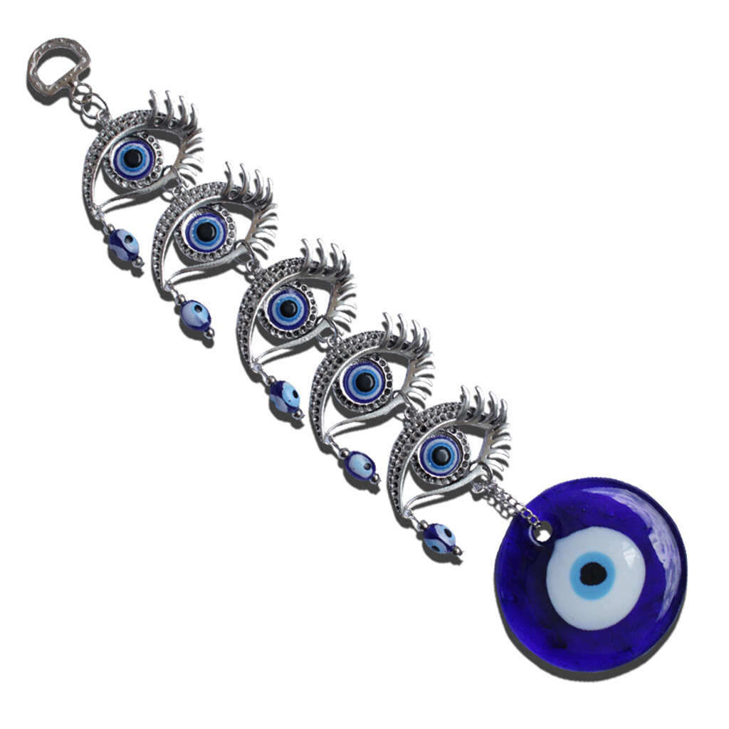 Turkish Blue for Evil Eye Amulets Wall Hanging Pendant Home Decor Ornament for Protection Blessing Good Luck Gift