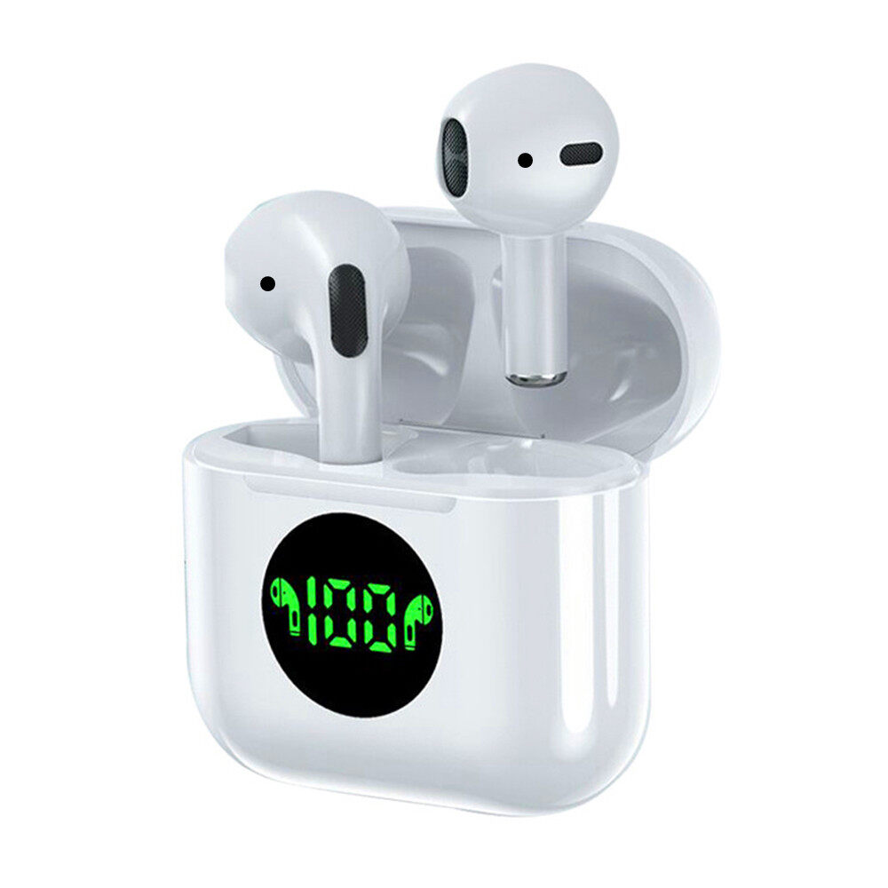 Bluetooth Headsets Mini TWS True Wireless Headphones Pro 4 Sports Earphones Digital Display Waterproof Earbuds