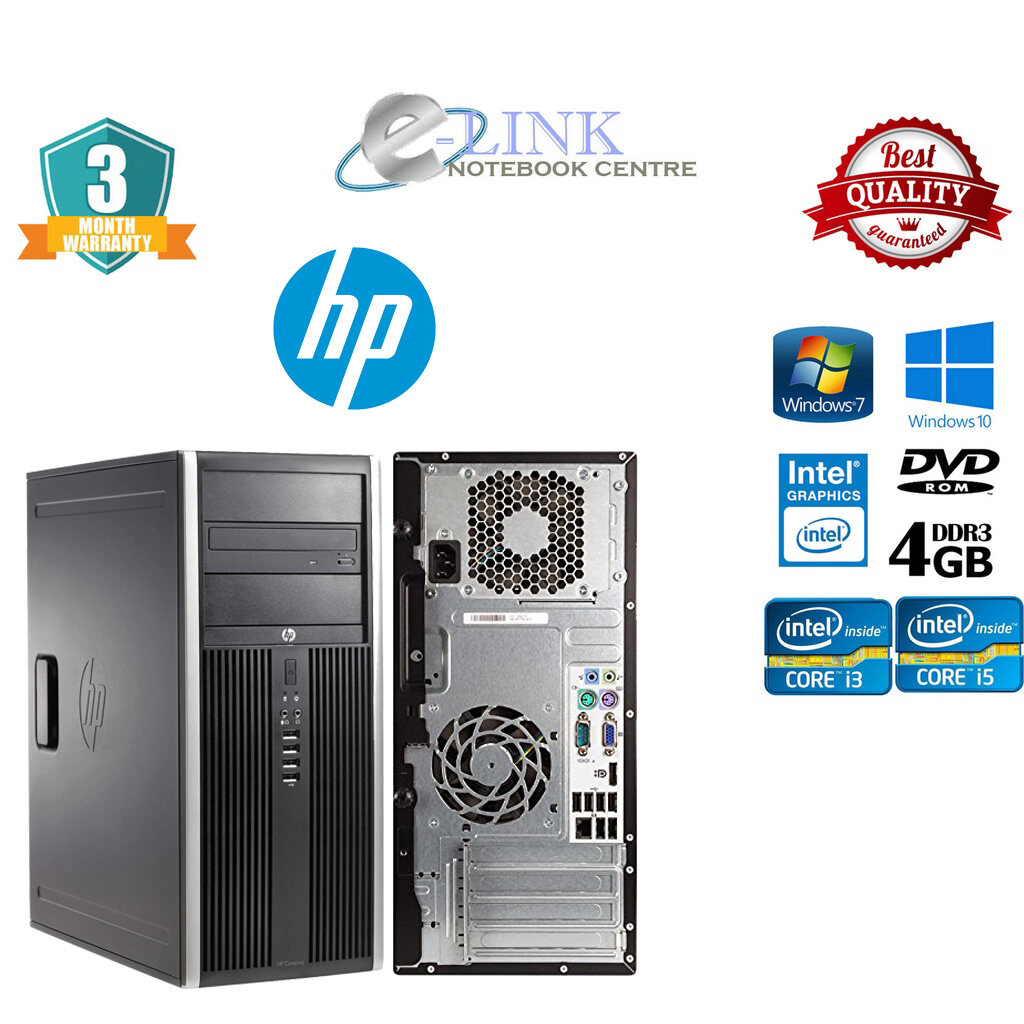 ( Hp Intel i3 i5 2nd Generation Tower Refurbished ) Hp Compaq 8200 TOWER/ 4GB -8GB DDR3 RAM / 120GB-240GB SSD